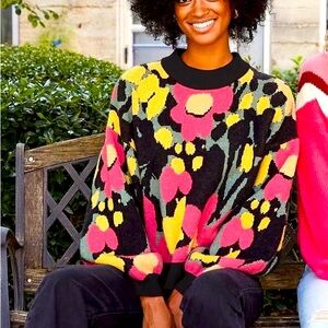 Crosby by Mollie Burch Floral Sweater size XS